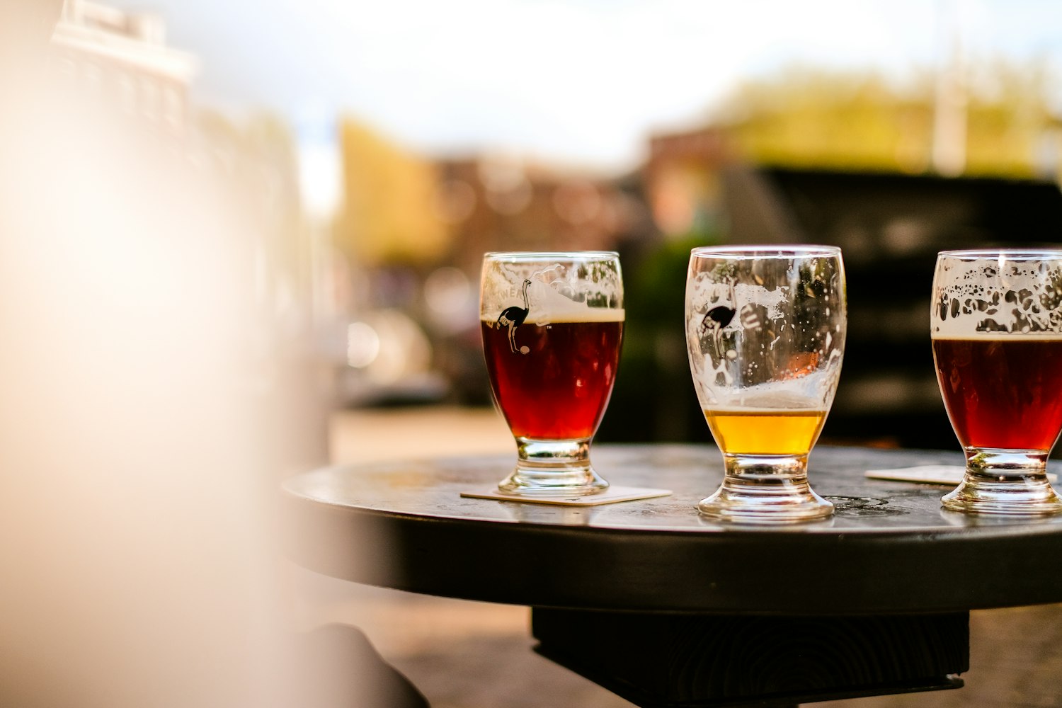 A flight of beers